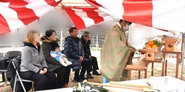 カリフォルニアスタイルのお家：H様邸の地鎮祭を行いました
