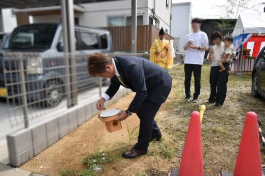 田ノ上工務店地鎮祭の様子