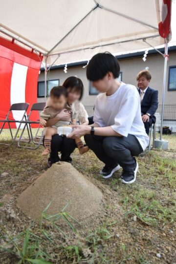お子さんも地鎮祭に参加